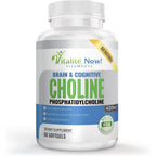 Vitalité Now Phosphatidylcholine 420mg 60 softgels front view bottle for brain health.
