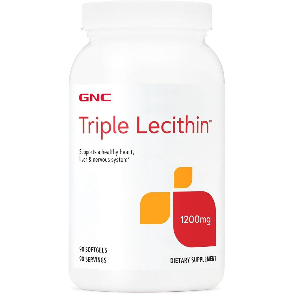 GNC Triple Lecithin 1200mg supplement bottle front view