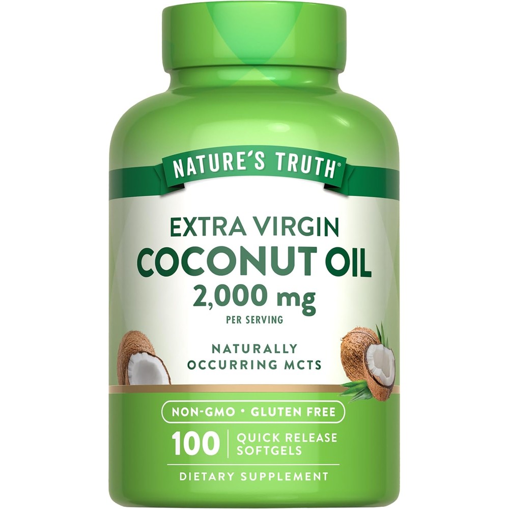 Nature's Truth coconut oil supplement front view bottle