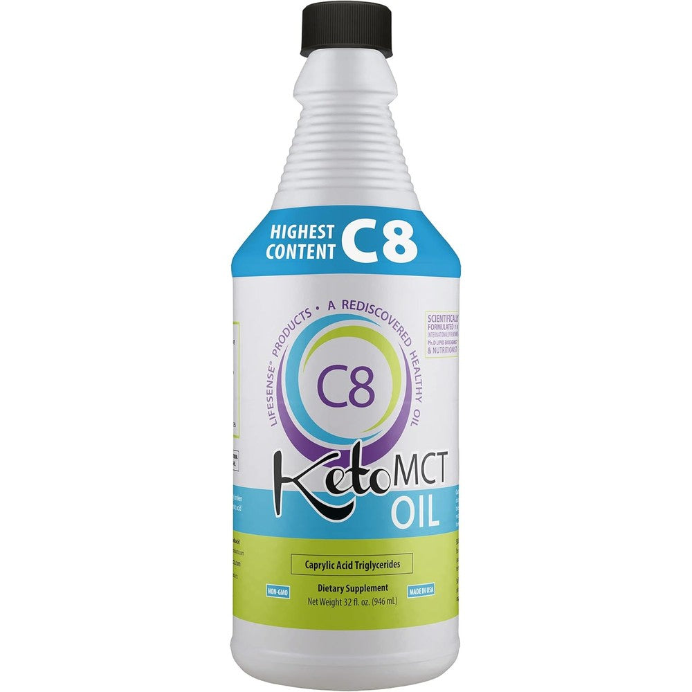 Lifesense C8 MCT Oil front view bottle