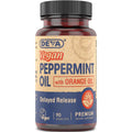 Deva Vegan Peppermint Oil capsules bottle front view packaging