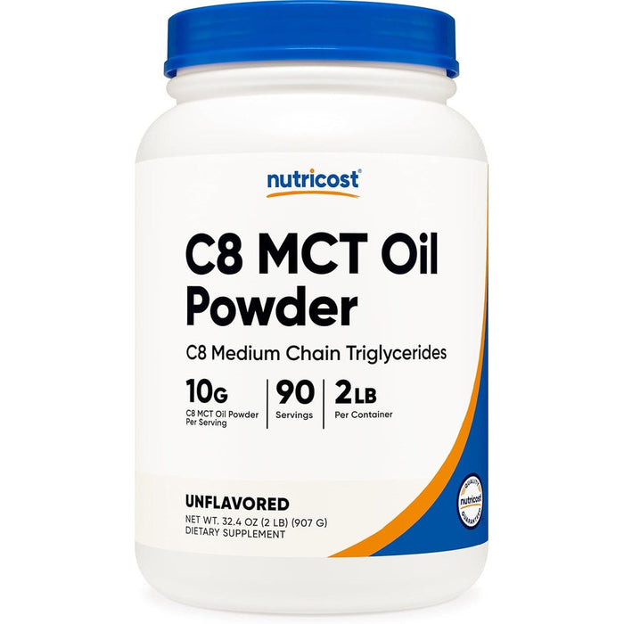 Nutricost C8 MCT Oil Powder front view container