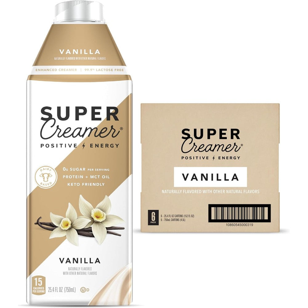 Super Coffee French Vanilla creamer bottle front view