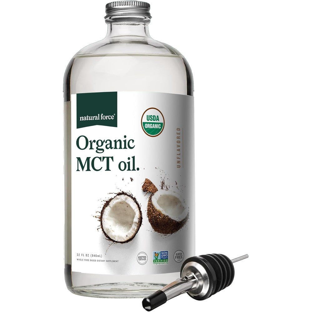 Natural Force organic MCT oil front view bottle