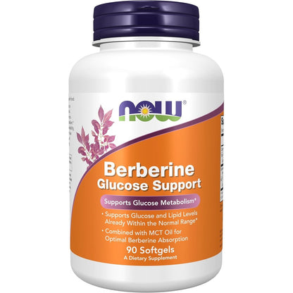 Now Foods Berberine Glucose Support 90 softgels bottle front view