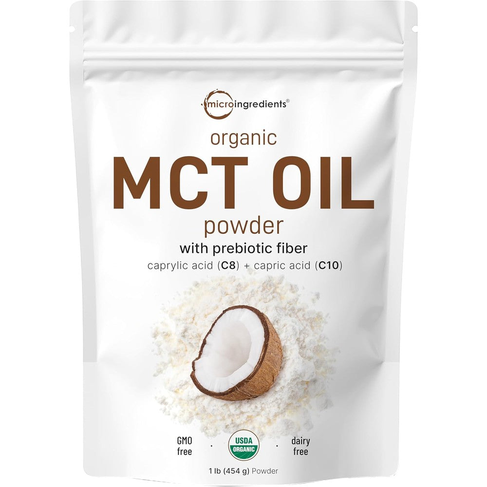 Micro Ingredients Organic MCT Oil Powder with prebiotic fiber for keto diet