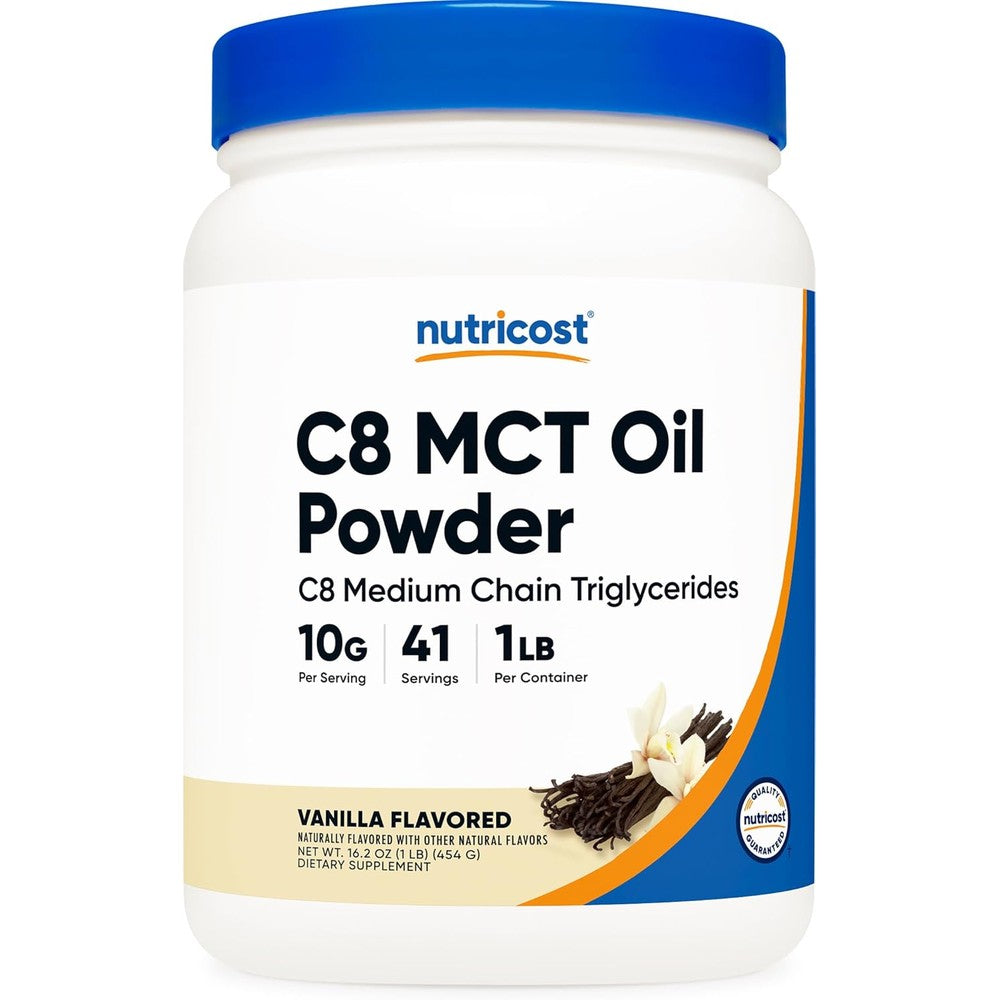 Nutricost C8 MCT Oil Powder front view