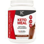 Ketologic keto meal replacement shake chocolate front view container