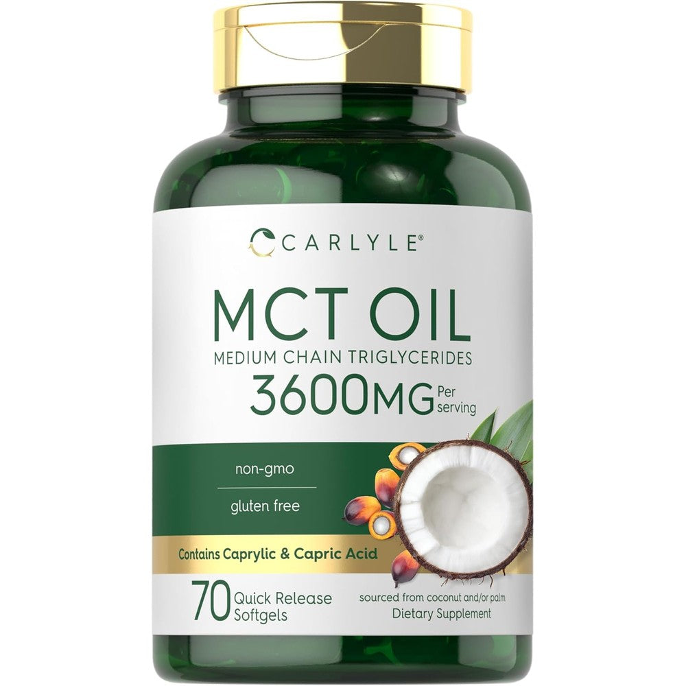 Carlyle MCT Oil Capsules front bottle view