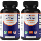 Vitamatic MCT Oil 3000 Milligrams Softgels 360 Count front view bottle package