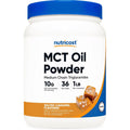 Nutricost premium MCT oil powder salted caramel front view bottle