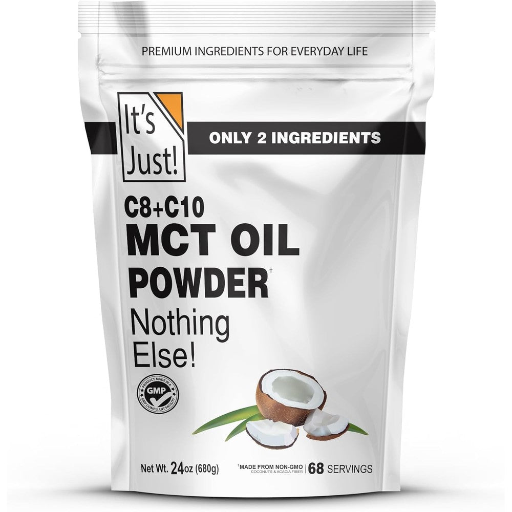 It's Just! MCT Oil Powder with Prebiotic Fiber 24 Ounce tub front view