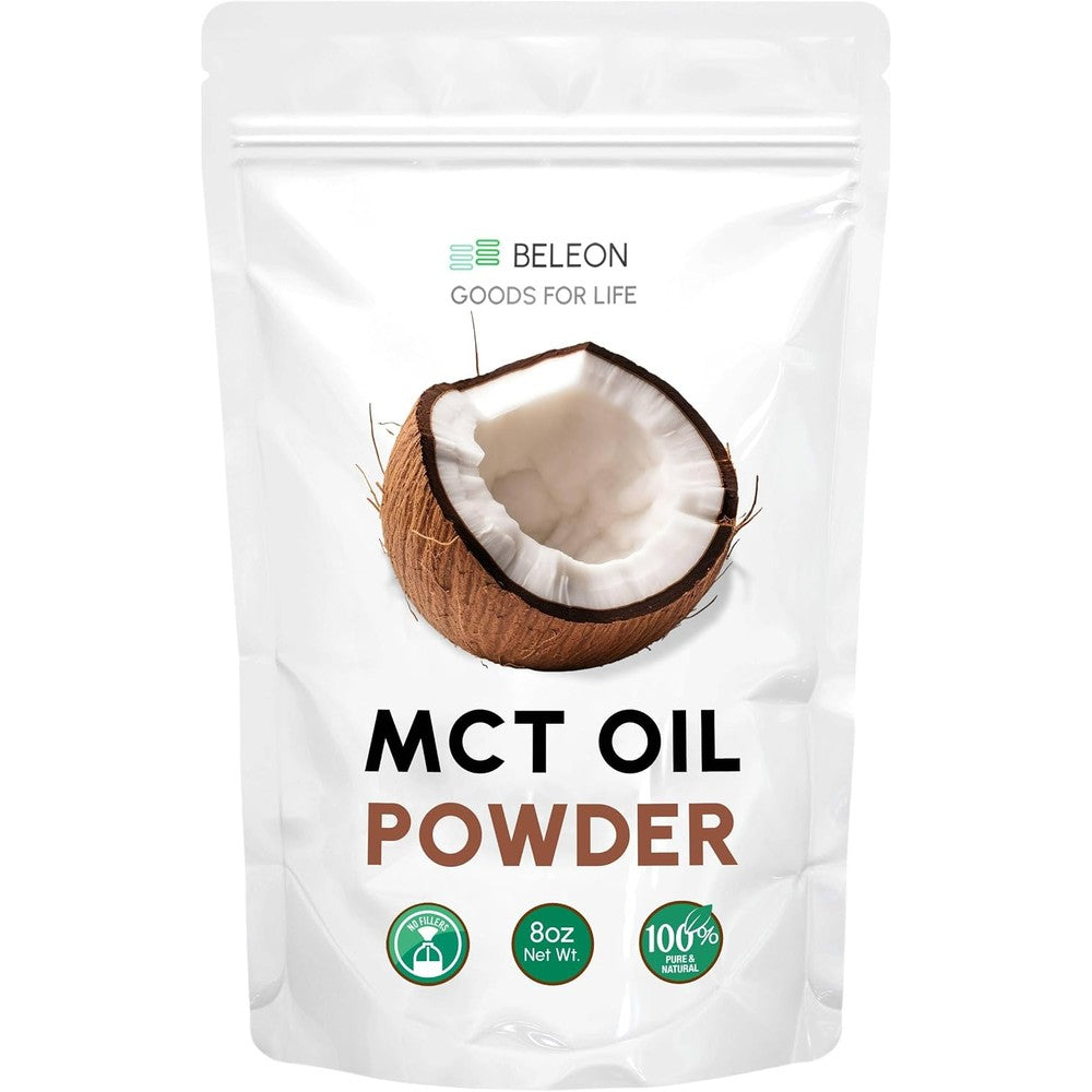 Beleon Goods For Life MCT oil powder 8 ounce front view package