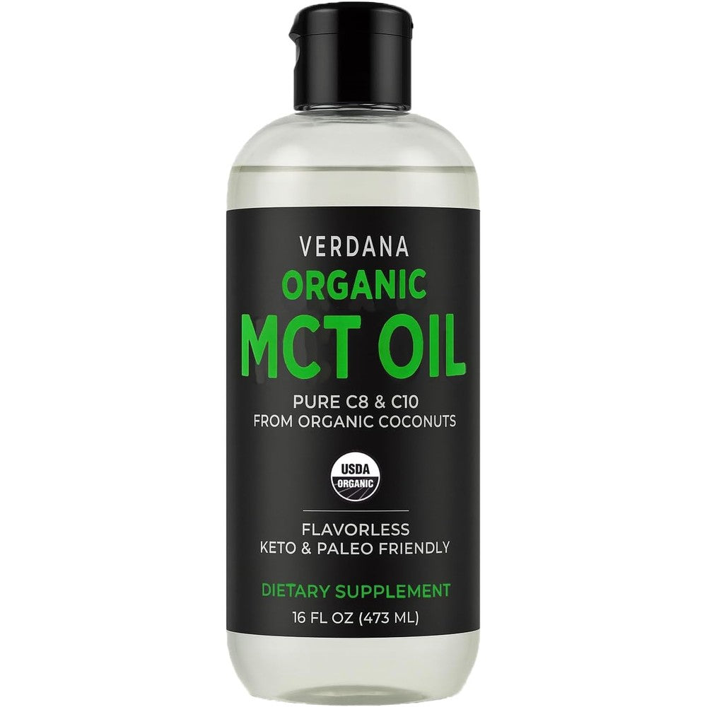 Verdana Organic MCT Oil front view bottle packaging