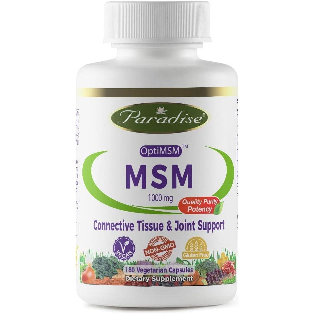 Paradise Herbs OptiMSM joint support supplement bottle front view