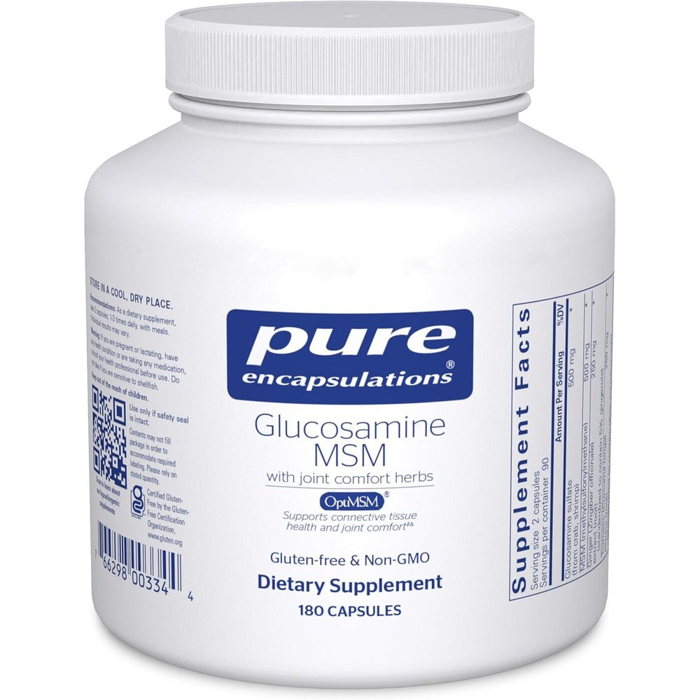 Pure Encapsulations Glucosamine MSM front view bottle