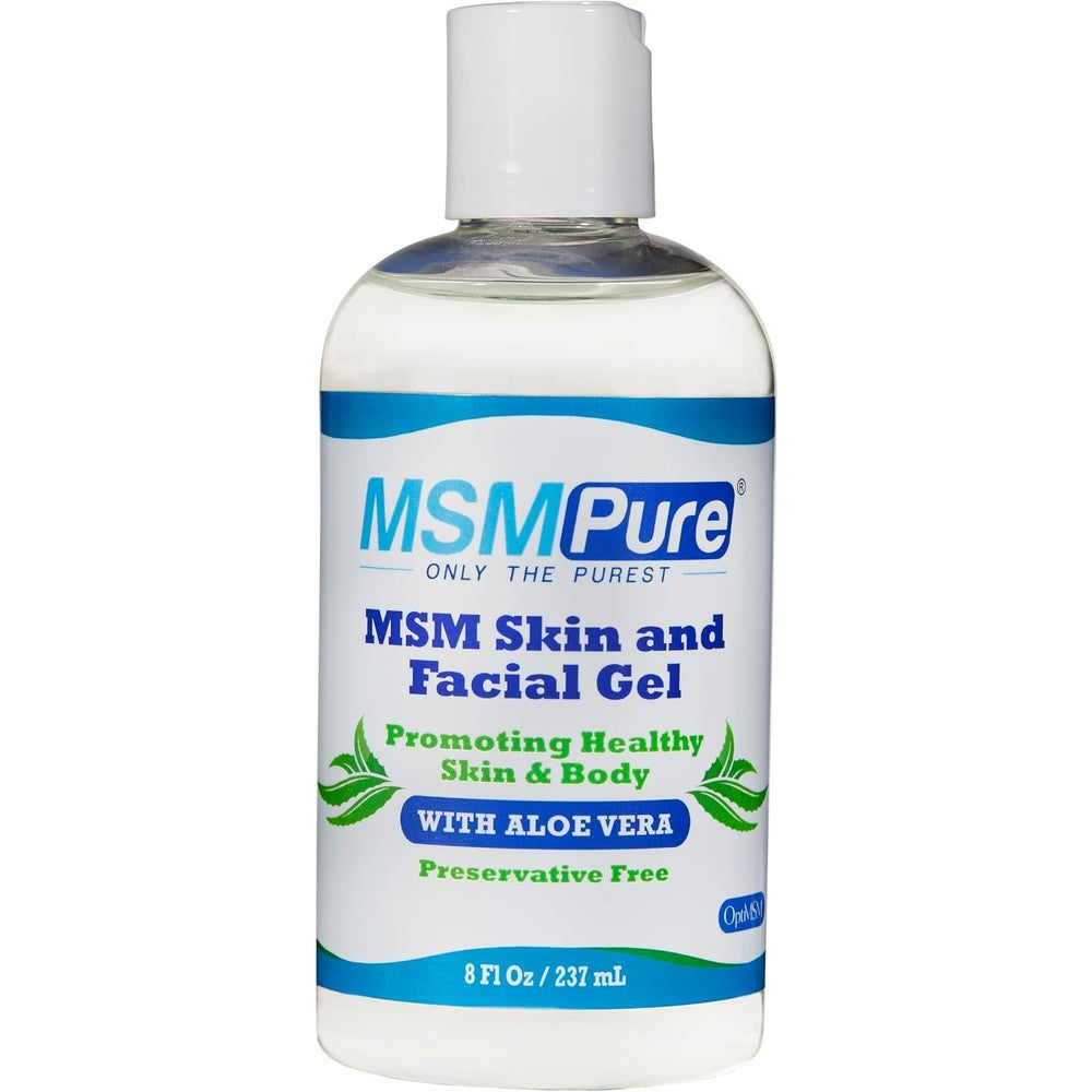 Kala Health MSMPure skin and facial gel front view showing packaging and size