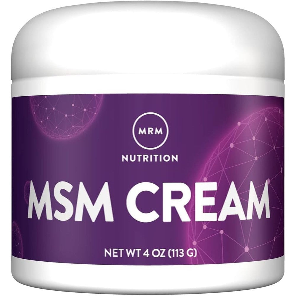 MRM Nutrition MSM Cream front view container and product packaging