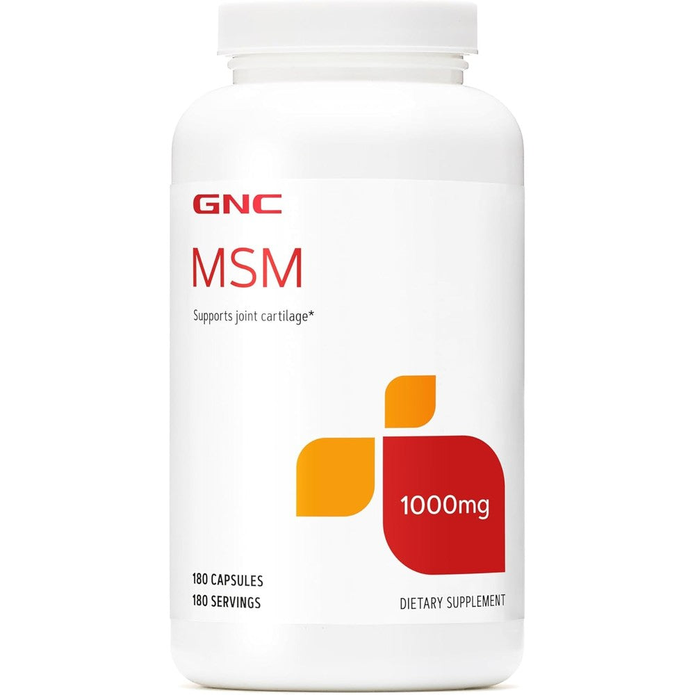 Gnc Msm 1000mg capsule bottle front view supplement