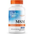 Doctor's Best MSM with OptiMSM front view bottle supplement