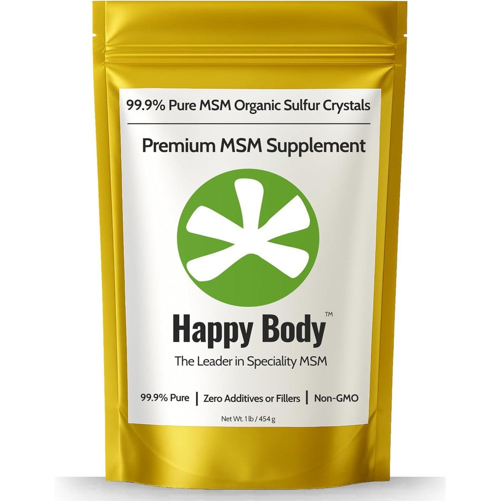 Happy Body organic sulfur crystals front view package