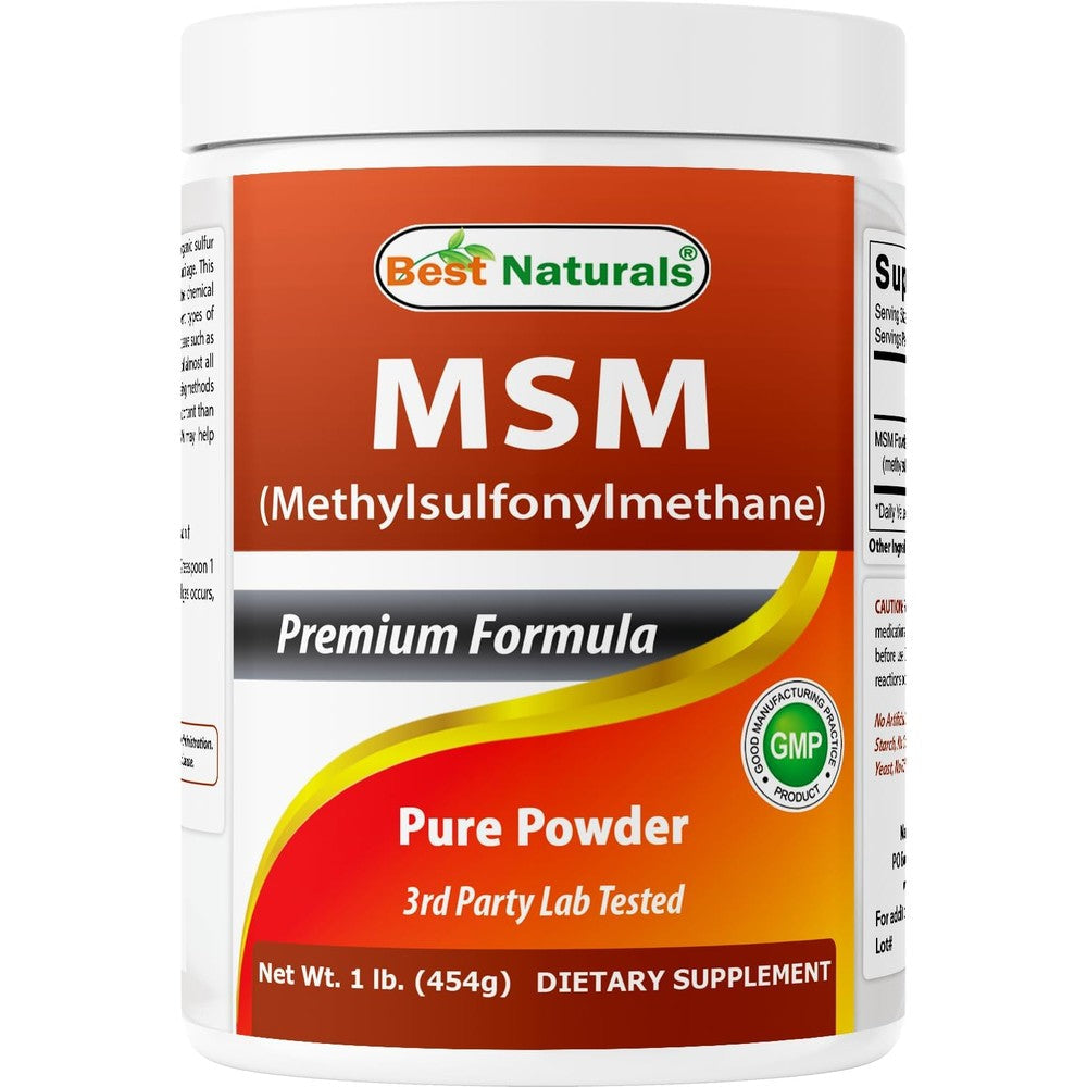 Best Naturals pure MSM powder container front view