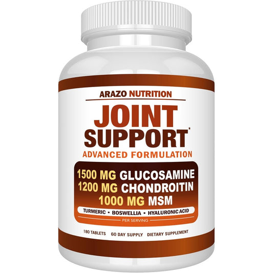 Arazo Nutrition joint support supplement 180 tablets front view bottle packaging