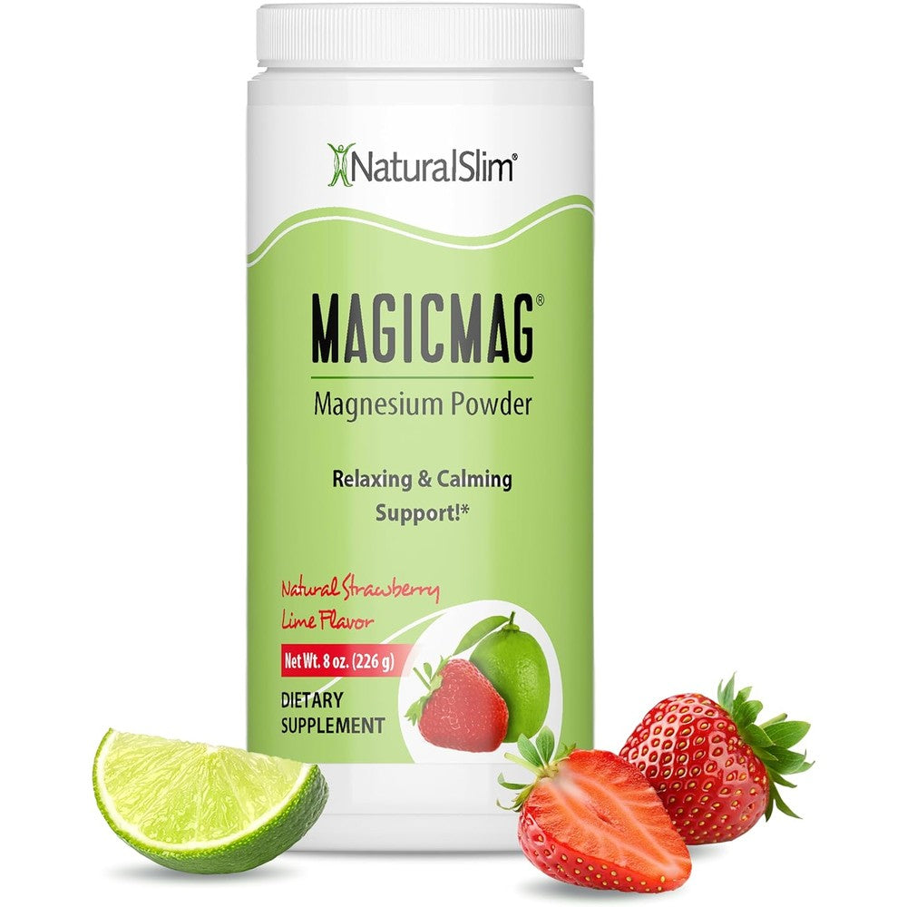 NaturalSlim MagicMag Magnesium Citrate Powder 8 Ounce front view container