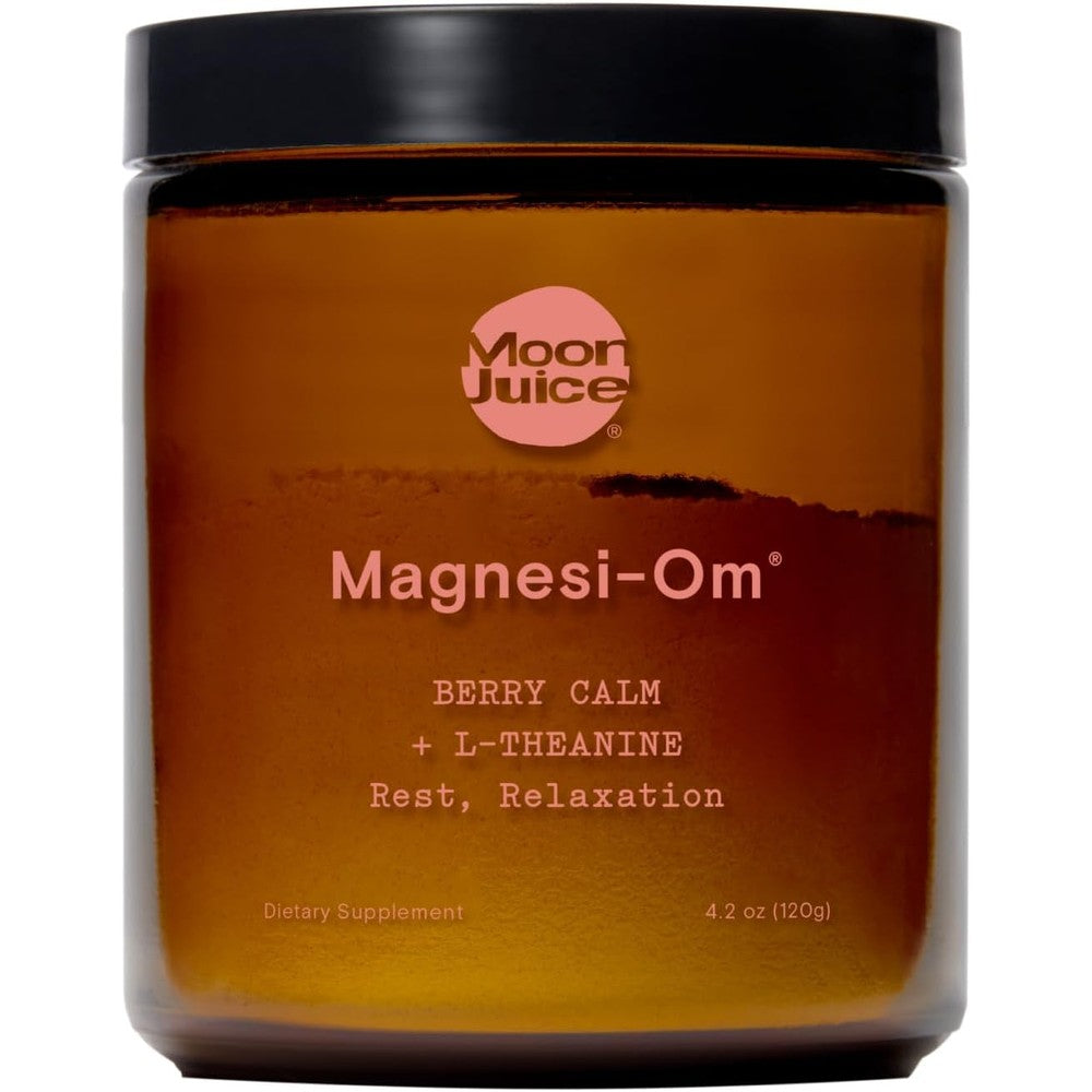 Moon Juice Magnesi-Om Magnesium Powder 30 Servings front view glass jar