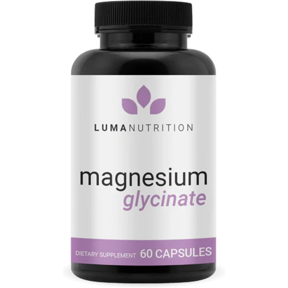 Luma Nutrition Magnesium Glycinate 1000mg bottle front view showing high absorption sleep supplement