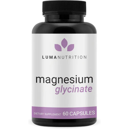 Luma Nutrition Magnesium Glycinate 1000mg bottle front view showing high absorption sleep supplement