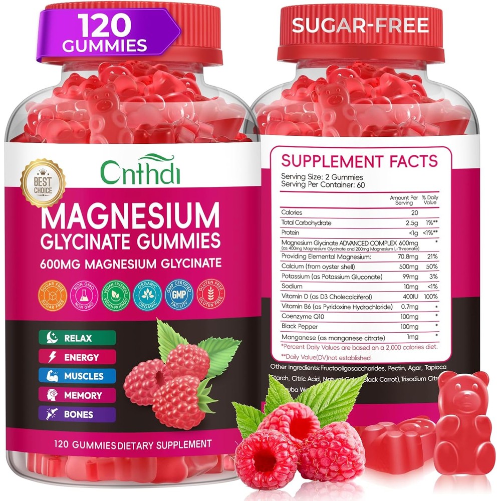 Xytora Cnfhdi magnesium glycinate gummies front view container for sleep supplement