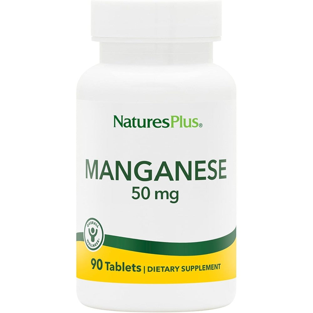 NaturesPlus Manganese 50 mg 90 tablets bottle front view