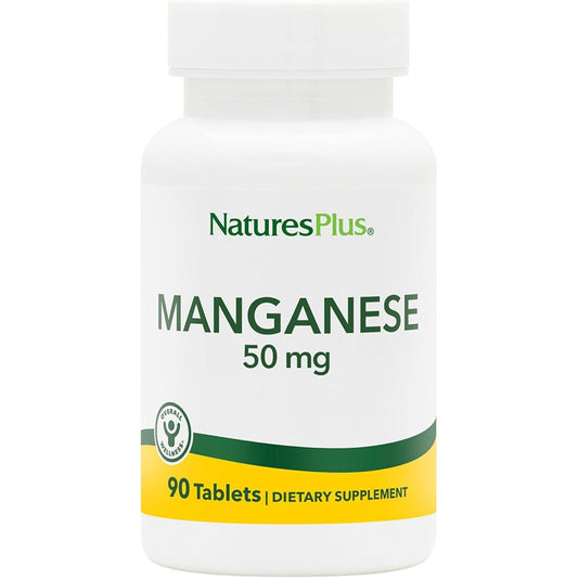 NaturesPlus Manganese 50 mg 90 tablets bottle front view