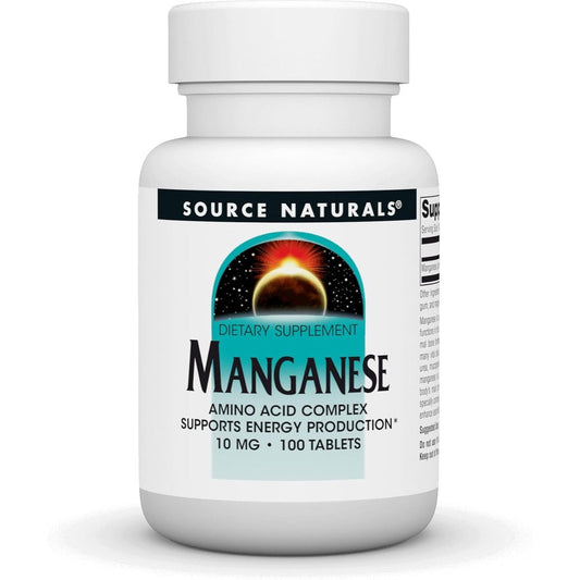 Source Naturals Manganese Amino Acid Complex bottle front view