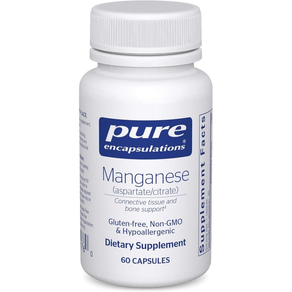 Pure Encapsulations Manganese 60 capsules front view