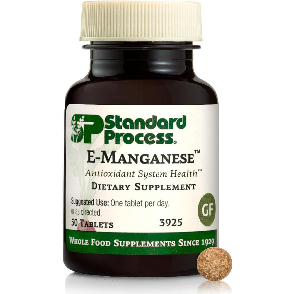 Standard Process E-Manganese 50 Tablets front view bottle