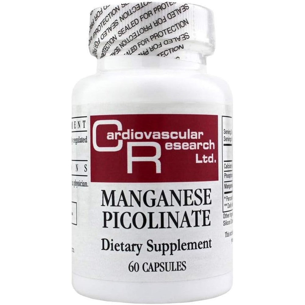 Cardiovascular Research Manganese Picolinate 60 Capsule bottle front view
