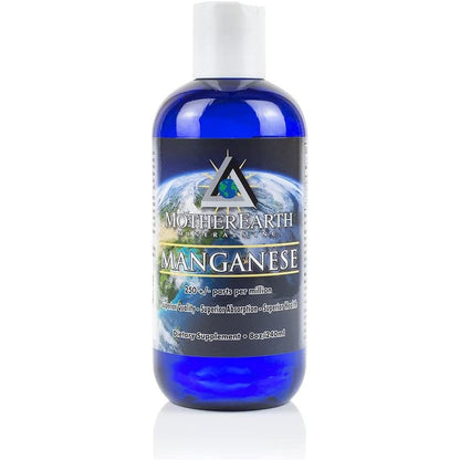 Mother Earth Minerals Manganese liquid supplement bottle front view