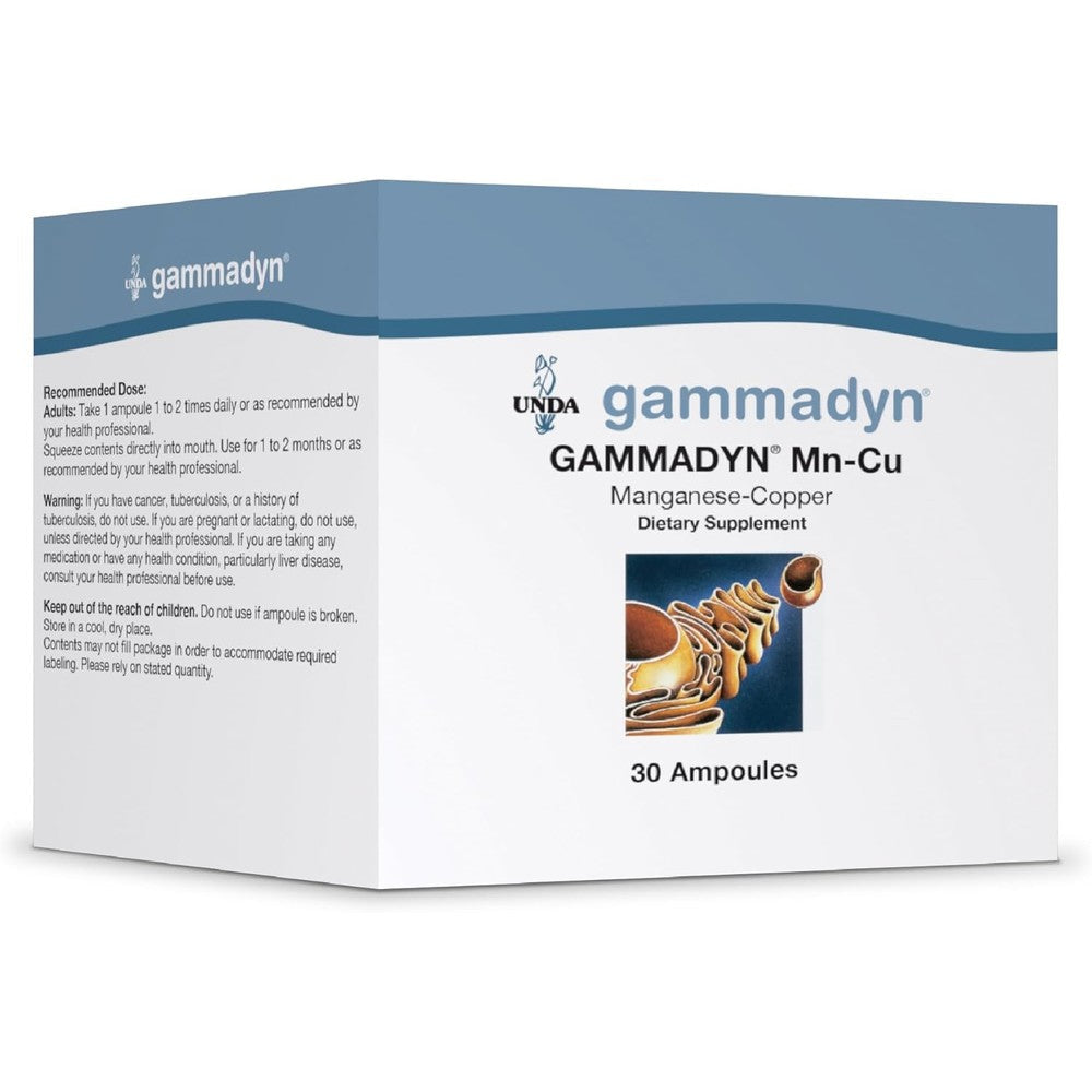 Unda Gammadyn Mn Cu Manganese Copper supplement box front view