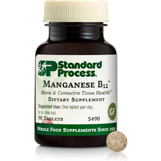 Standard Process Manganese B12 90 Tablets front view bottle