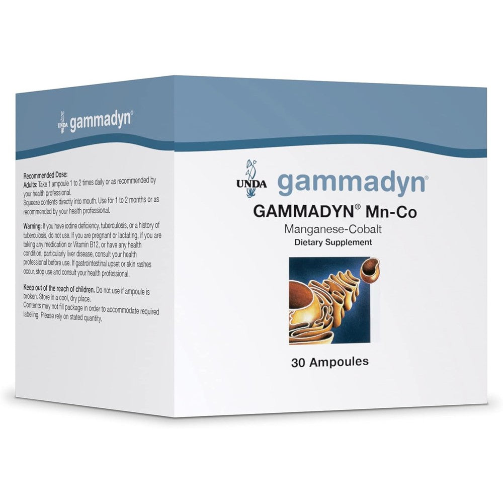 Unda Gammadyn Mn-Co Manganese and Cobalt supplement front view in box