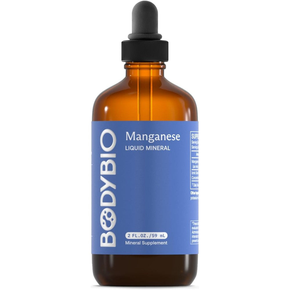 BodyBio Liquid Manganese mineral supplement front view