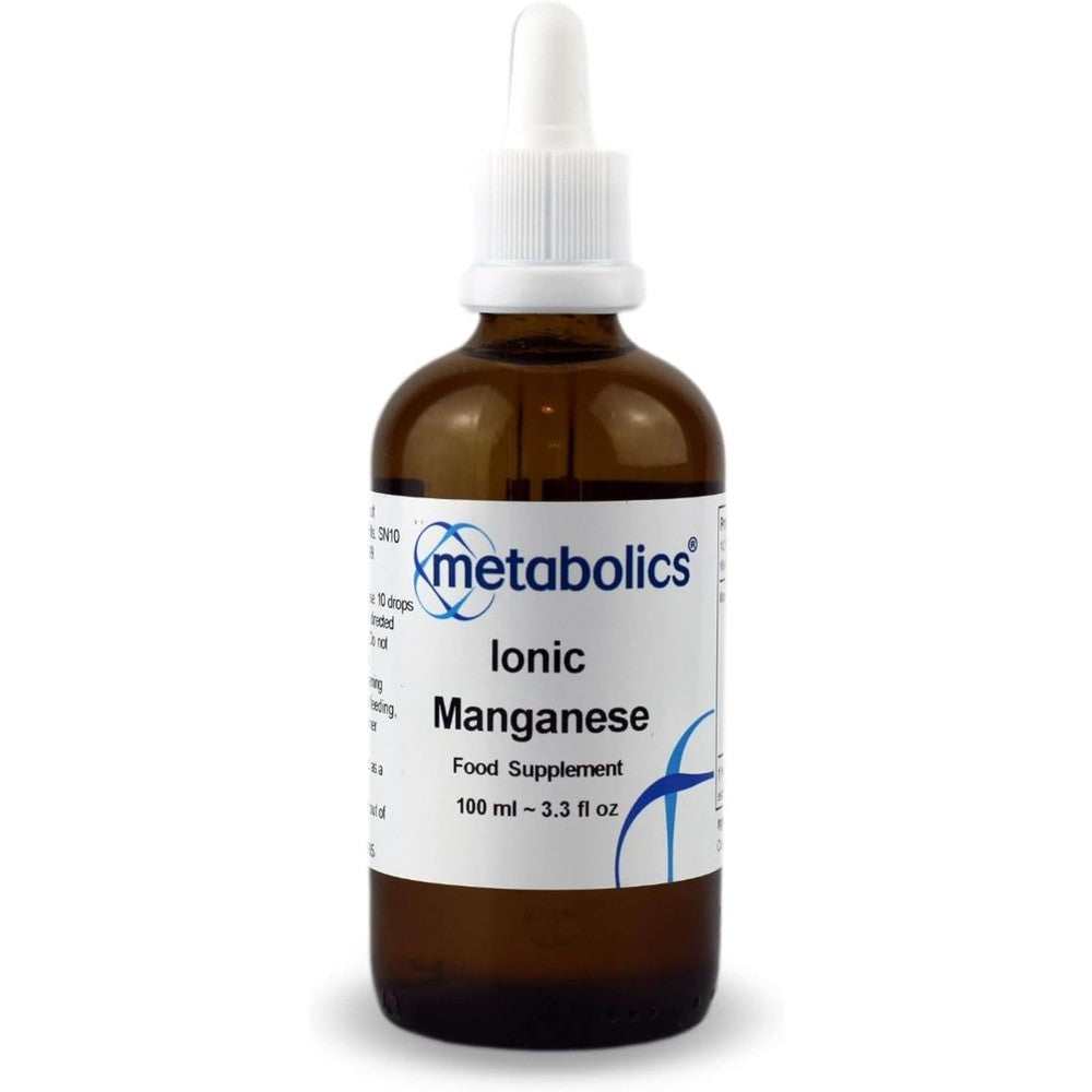 Metabolics Ionic Manganese Liquid Supplement 100ml bottle front view for bone health