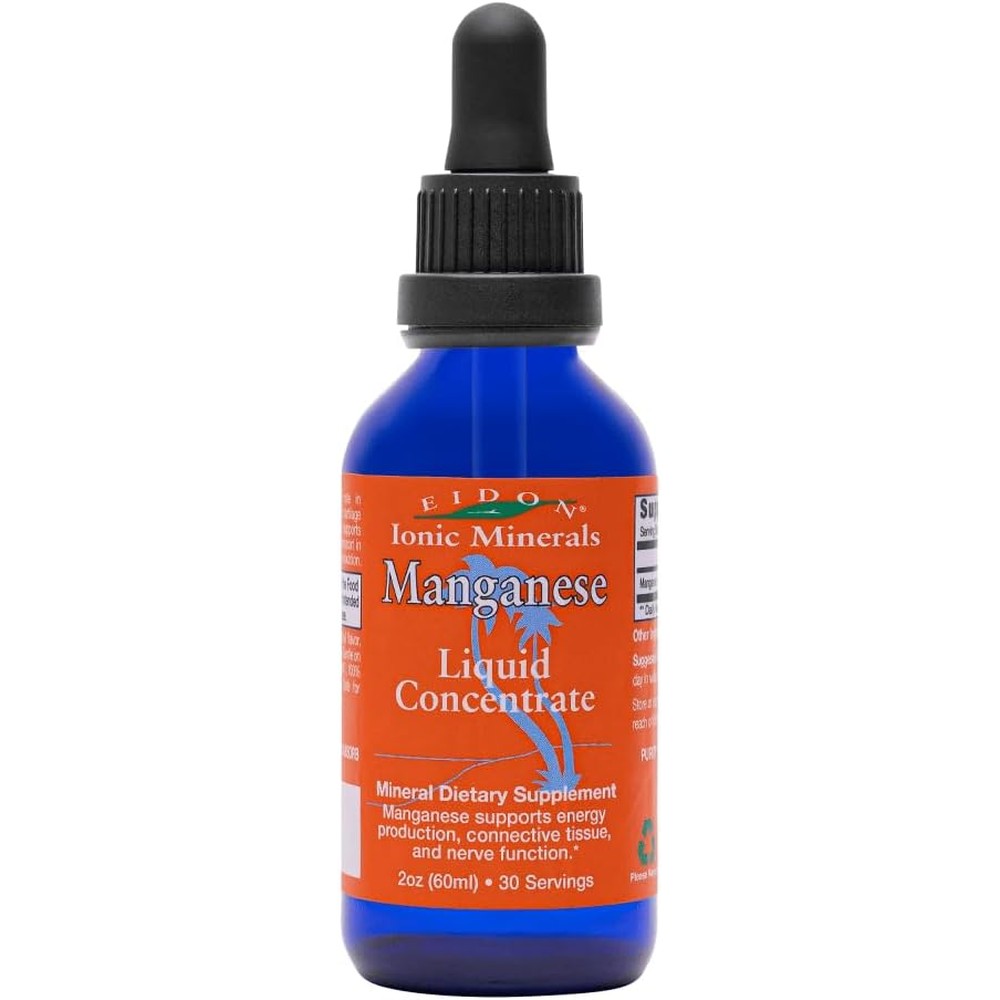 Eidon Ionic Minerals Liquid Manganese 2 Fluid Ounce bottle front view