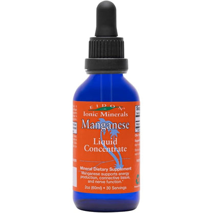 Eidon Ionic Minerals Liquid Manganese 2 Fluid Ounce bottle front view