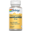 Solaray Manganese 50 mg vegetable capsules front bottle view supplement