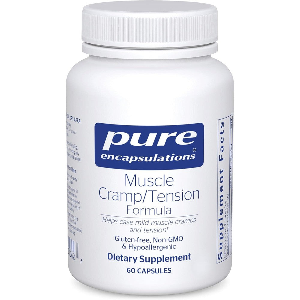 Pure Encapsulations Muscle Cramp and Tension Formula 60 capsules front bottle view