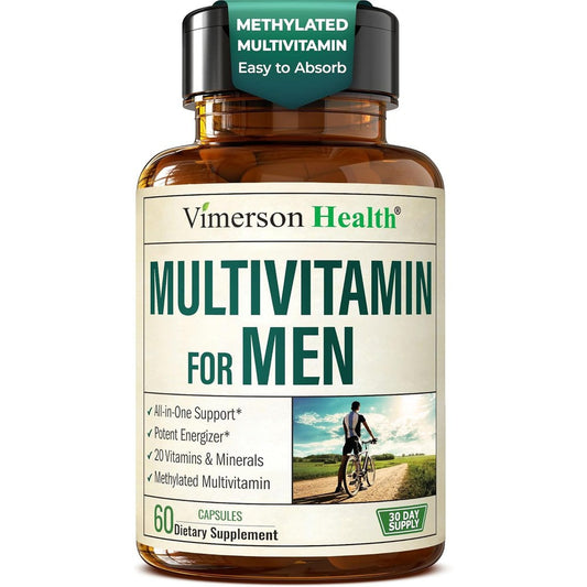 Vimerson Health Mens Methylated Multivitamin front view packaging bottle for daily men health