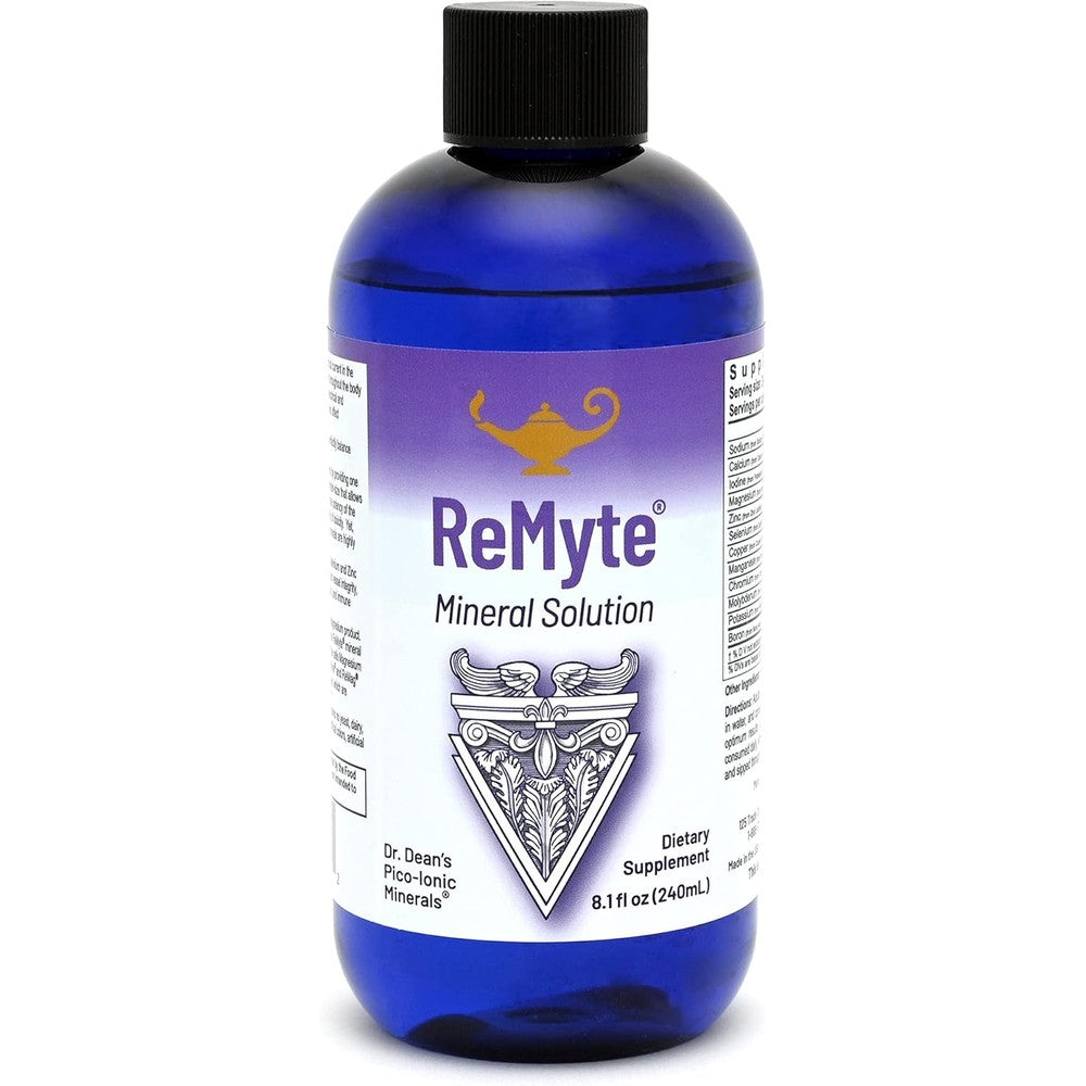 RnA ReSet ReMyte Electrolyte Mineral Solution front view bottle for cellular hydration.